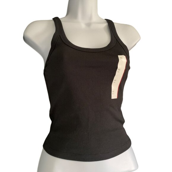 Wild Fable Junior Teens Black Ribbed Racerback Tank Top Size XS - Picture 3 of 10